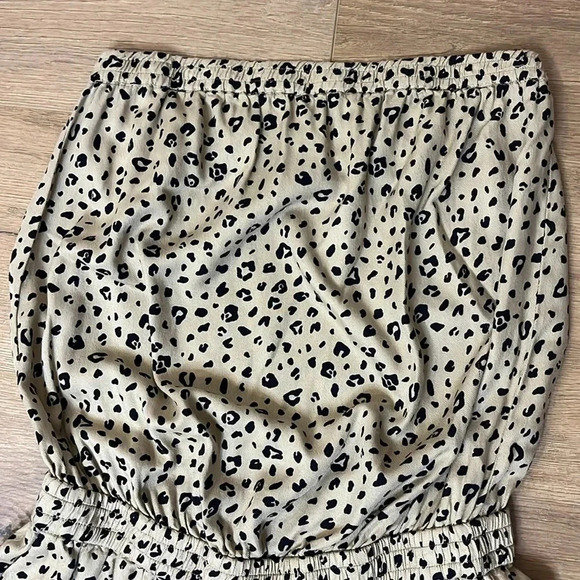 Aritzia | Sunday Best cheetah/leopard short strapless romper Women’s size S - Picture 5 of 10